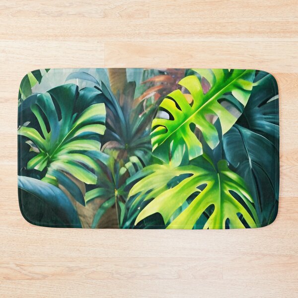 Item preview, Monstera leaves jungle landscape designed and sold by Ascooepics.