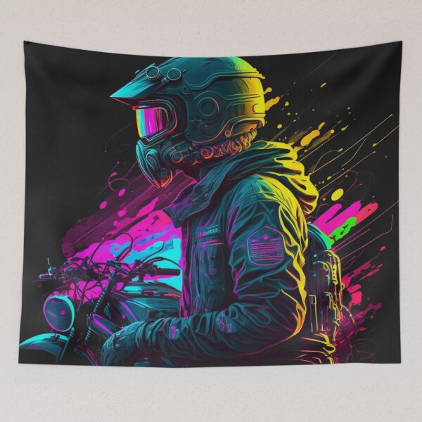 Item preview, Motorcyclist with guns  designed and sold by Sarvgya Verma.