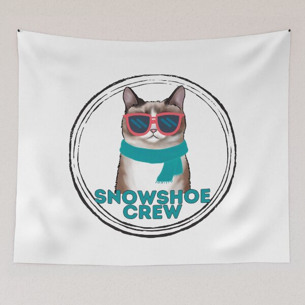 Item preview, Snowshoe cat crew cool cat in sunglasses designed and sold by JoeyGraceCatCo.