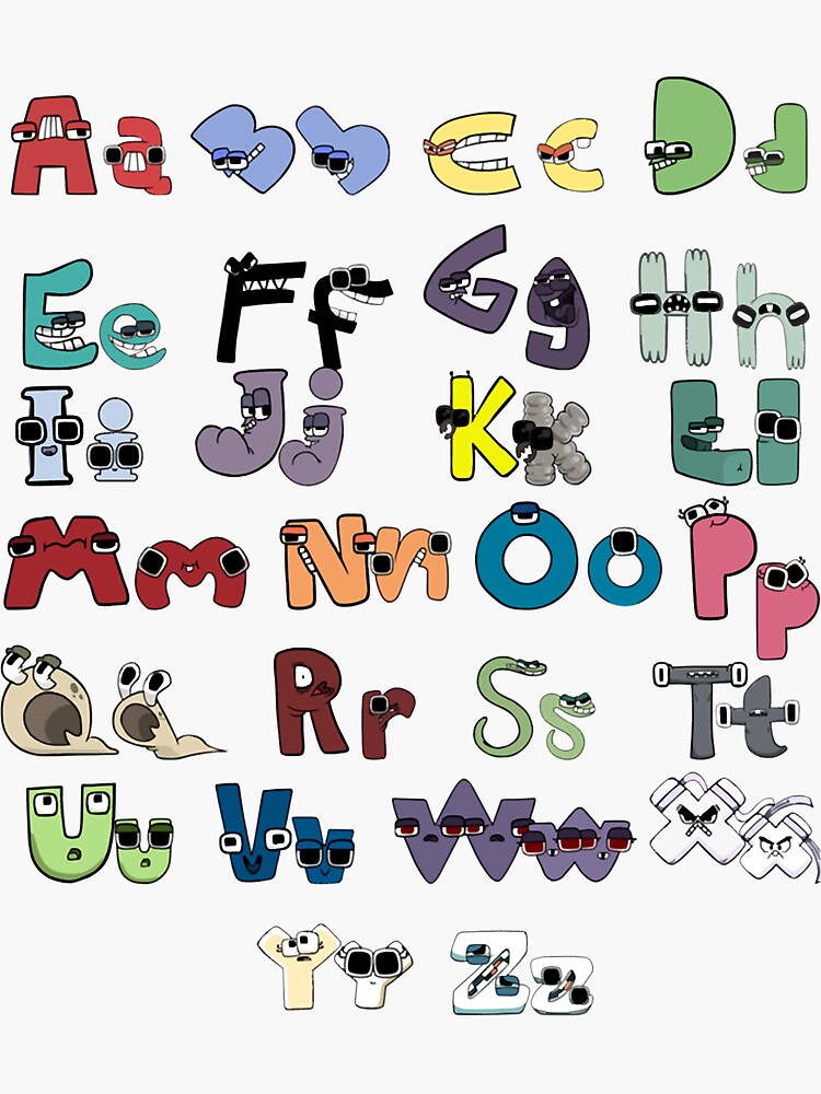 Funny Alphabet Lore Letter L - Alphabet Letters - Sticker