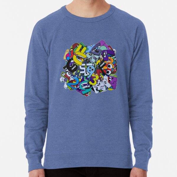 Number Alphabet Lore  Lightweight Sweatshirt for Sale by TheBullishRhino