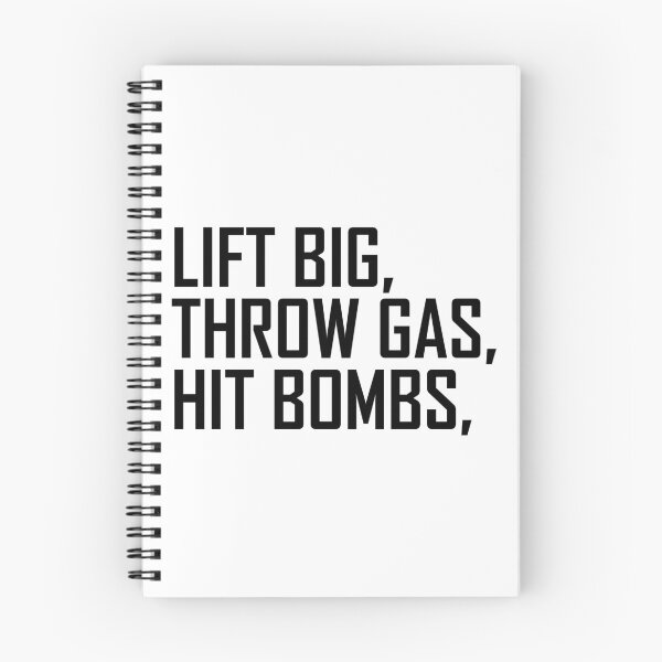 Item preview, Lift Big Throw Gas Hit Bombs - Funny Gym Meme designed and sold by OUSSART ⭐⭐⭐⭐⭐.