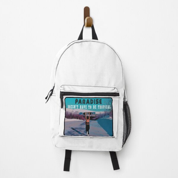 Item preview, Paradise Doesn't Have To Be Tropical Retro Snowboard Girl designed and sold by Minarte.