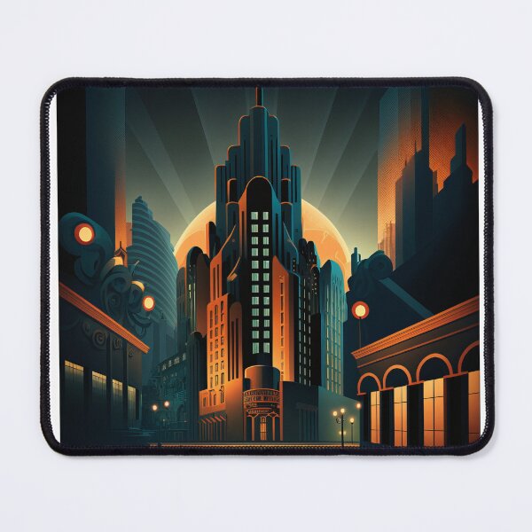 Item preview, Art Deco Style Cityscape designed and sold by TheArtfulAI.