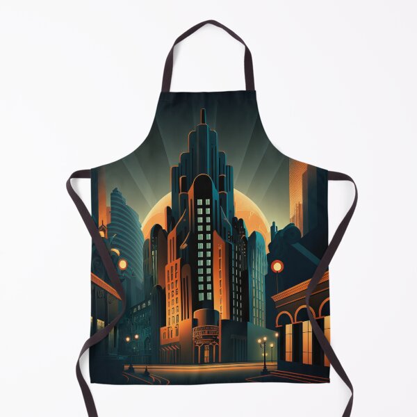 Item preview, Art Deco Style Cityscape designed and sold by TheArtfulAI.