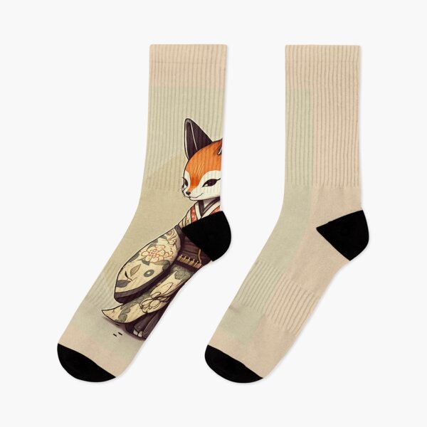 Item preview, Retro Cute Japanese Fox designed and sold by Evening Twilight.