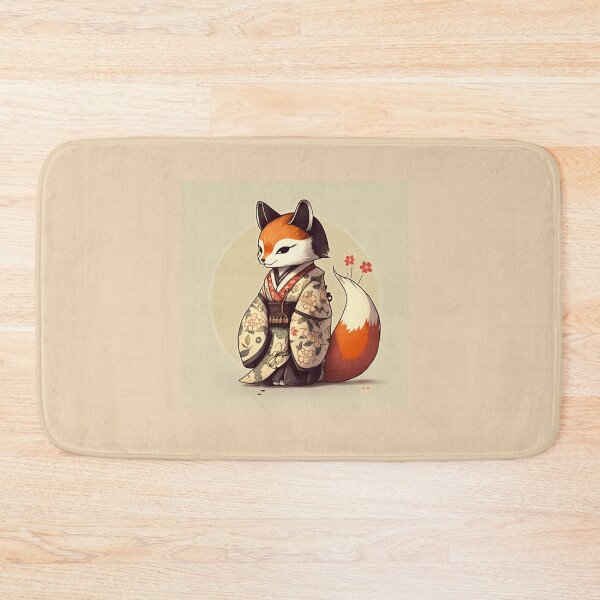 Item preview, Retro Cute Japanese Fox designed and sold by Evening Twilight.