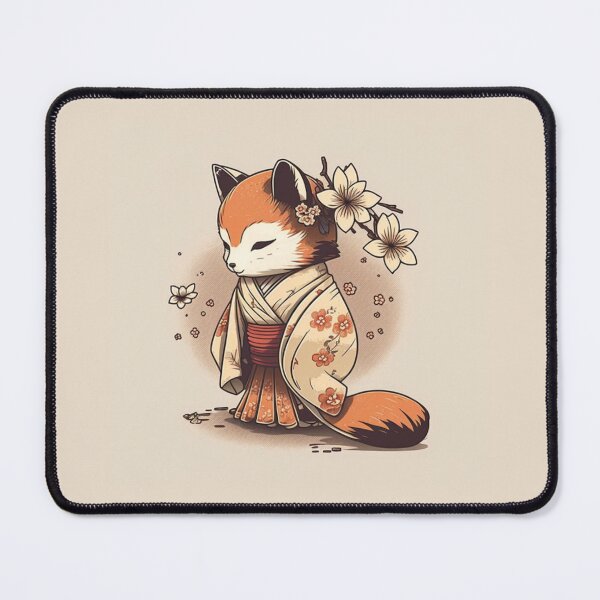 Item preview, Retro Cute Japanese Fox designed and sold by Evening Twilight.