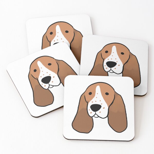 Item preview, basset hound cute face illustration  designed and sold by Yarafantasyart.