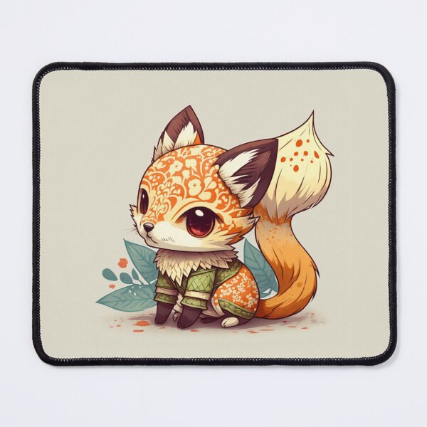 Item preview, Retro Cute Japanese Fox designed and sold by Evening Twilight.