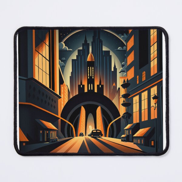 Item preview, Art Deco Style Cityscape designed and sold by TheArtfulAI.