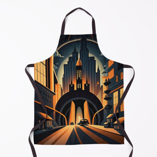 Item preview, Art Deco Style Cityscape designed and sold by TheArtfulAI.