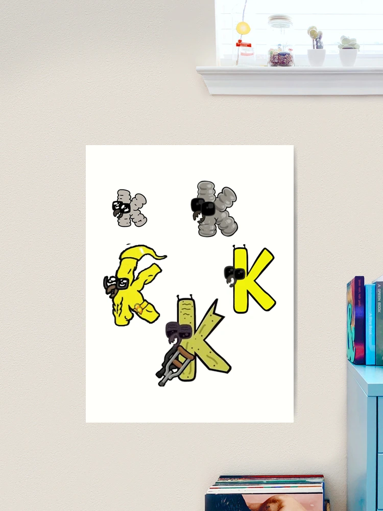 Alphabet Lore k Active | Metal Print