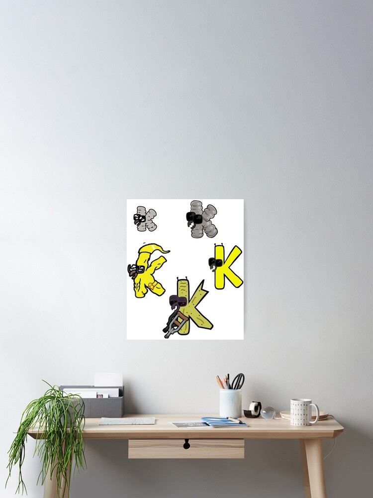 Alphabet Lore k Active | Metal Print