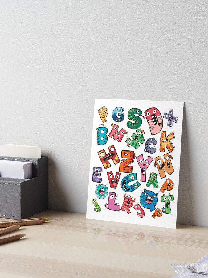 Alphabet Lore F Cool Merch Art Board Print for Sale by YupItsTrashe