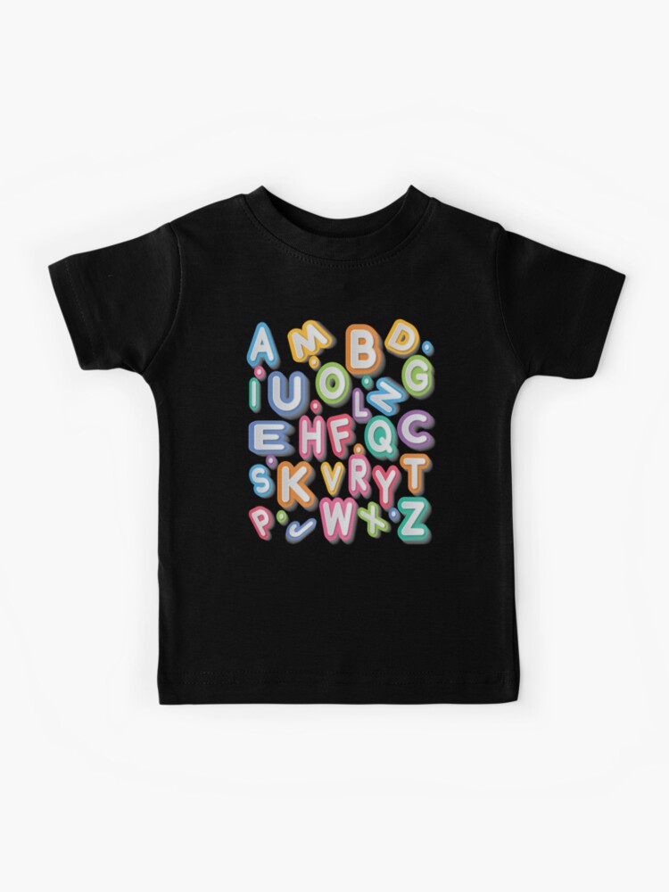 Alphabet Lore Cartoon T-Shirt For Kids Short Sleeve Top Tee Shirt