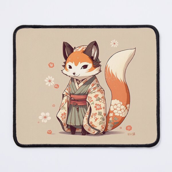 Item preview, Retro Cute Japanese Fox designed and sold by Evening Twilight.
