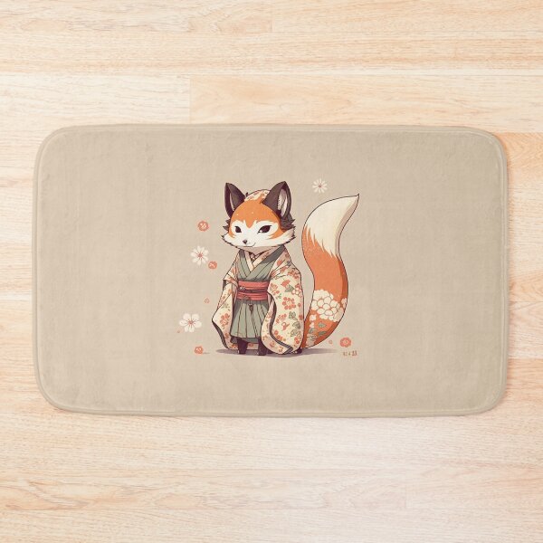 Item preview, Retro Cute Japanese Fox designed and sold by Evening Twilight.
