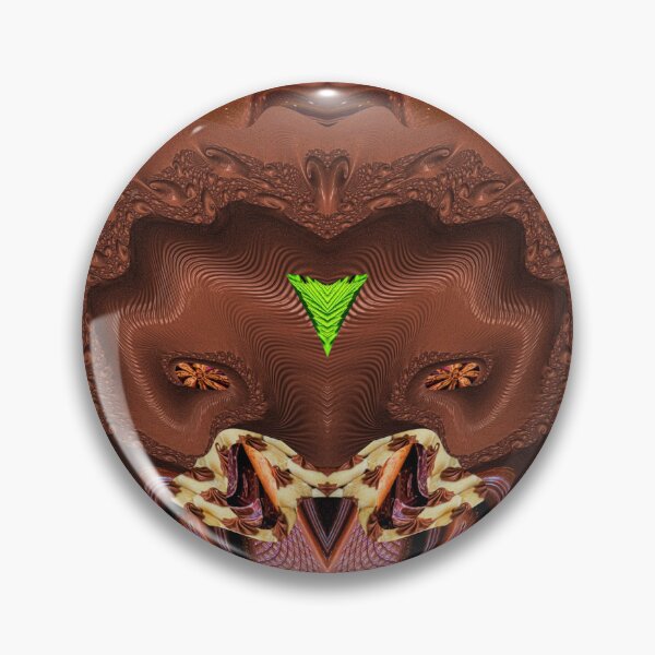 Item preview, *FUNNY ABSTRACT PAINTING ALIEN TRIBAL FACE CHOCOLATE MIXTURE MINT GREEN WITH STARRY GREEN ANISE* designed and sold by Ralek.