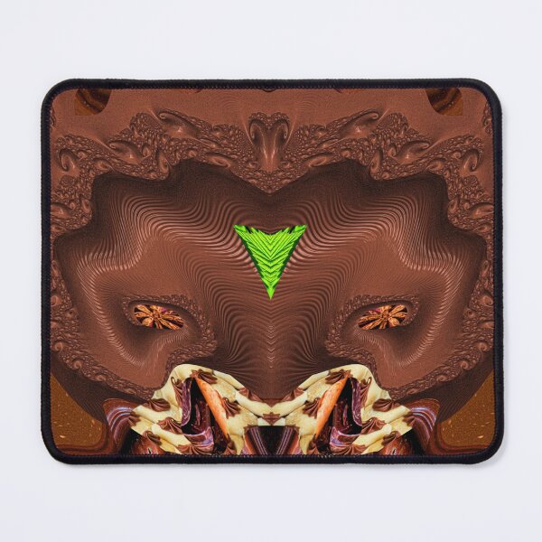 Item preview, *FUNNY ABSTRACT PAINTING ALIEN TRIBAL FACE CHOCOLATE MIXTURE MINT GREEN WITH STARRY GREEN ANISE* designed and sold by Ralek.
