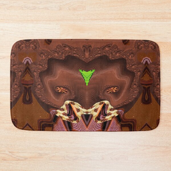 Item preview, *FUNNY ABSTRACT PAINTING ALIEN TRIBAL FACE CHOCOLATE MIXTURE MINT GREEN WITH STARRY GREEN ANISE* designed and sold by Ralek.