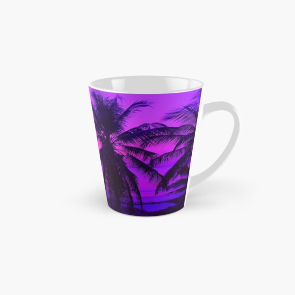 Pink Palm Trees by the Indian Ocean Tall Mug