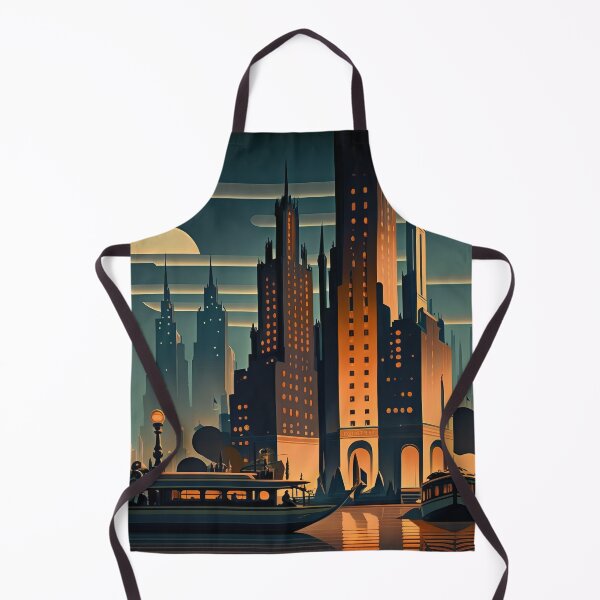 Item preview, Art Deco Style Cityscape designed and sold by TheArtfulAI.