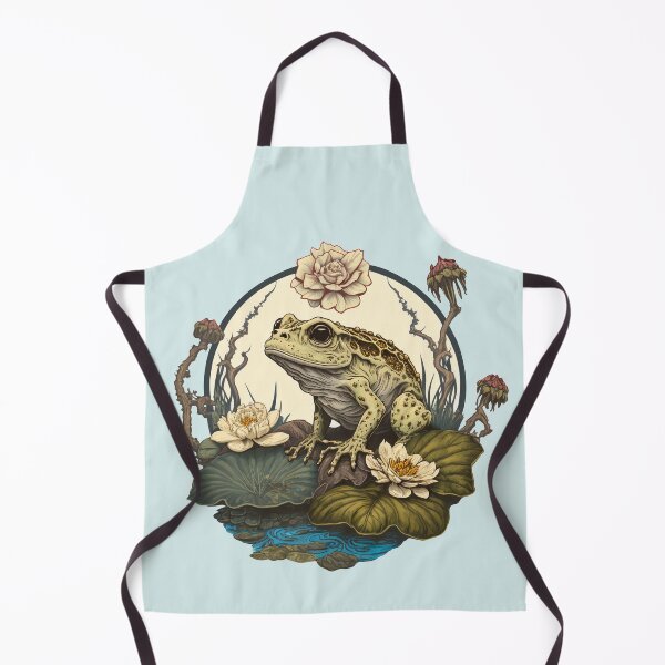 Item preview, frog in flowers designed and sold by noirshop.