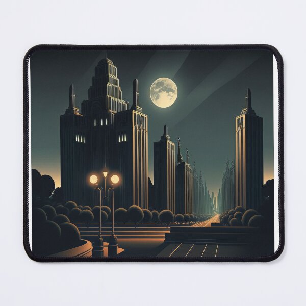 Item preview, Art Deco Style Cityscape designed and sold by TheArtfulAI.