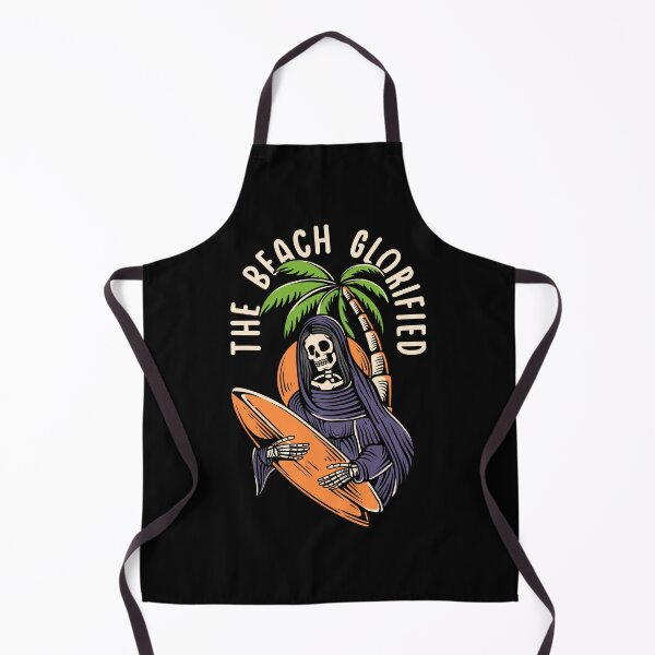 Item preview, hand drawn skull holding a surfing board designed and sold by penofgodstudio.