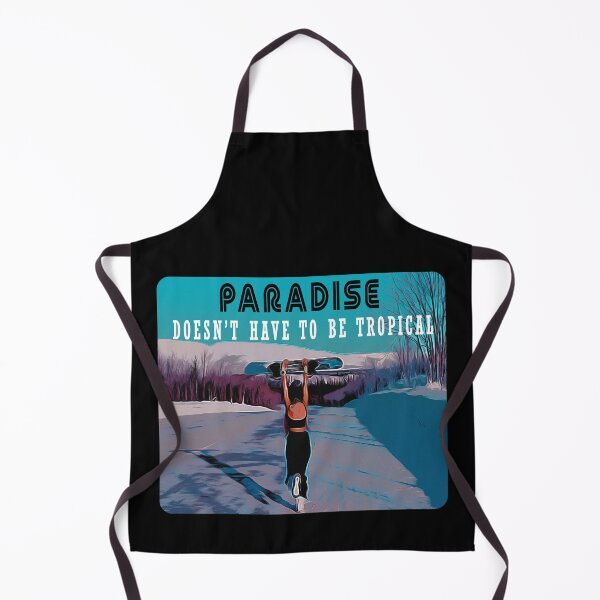 Item preview, Paradise Doesn't Have To Be Tropical Retro Snowboard Girl designed and sold by Minarte.