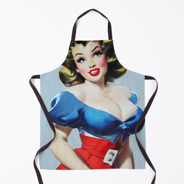 Item preview, Red and Blue Pinup Girl designed and sold by cutestpinups.