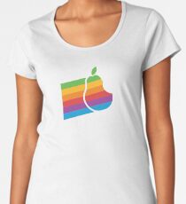Pear Apple Parody Funny Retro Women's Premium T-Shirt