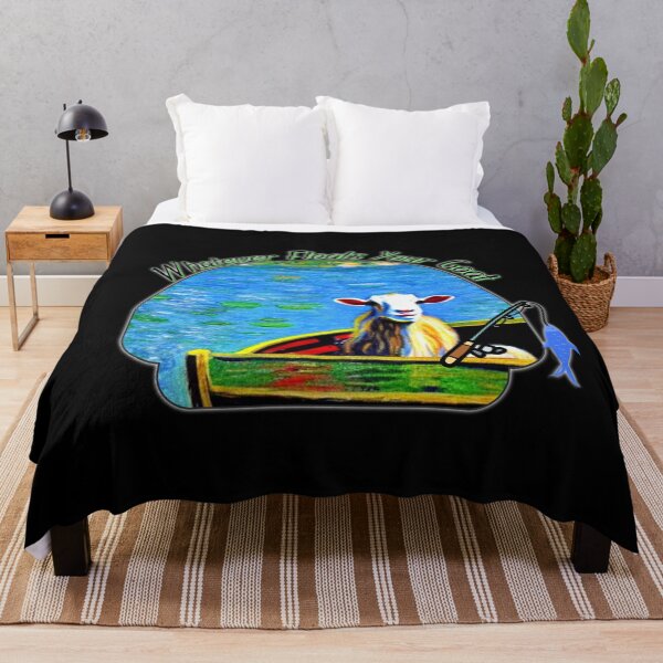 Item preview, Whatever floats your goat -funny goat in a boat gone fishing designed and sold by BadassBazaar.