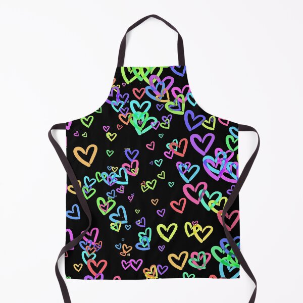 Item preview, Rainbow Hearts - black background designed and sold by FinapplePudding.