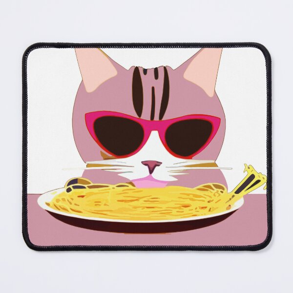Item preview, CAT EATING SPAGHETTI WEARING SUNGLASSES designed and sold by Kodexstore.