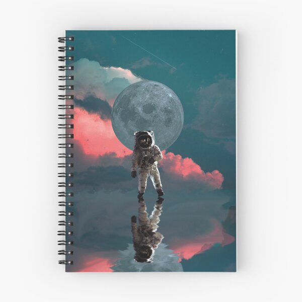 Item preview, Astronaut and moon reflection over waters designed and sold by RafaelLima7.