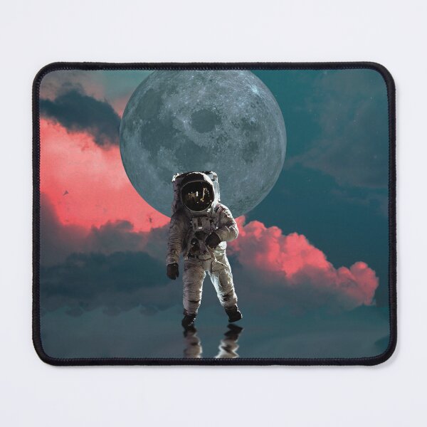 Item preview, Astronaut and moon reflection over waters designed and sold by RafaelLima7.