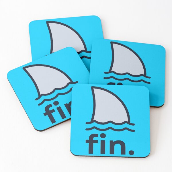 Item preview, Fin - Shark Fin Pun - Finished - Done - The End designed and sold by UniqqFactory.