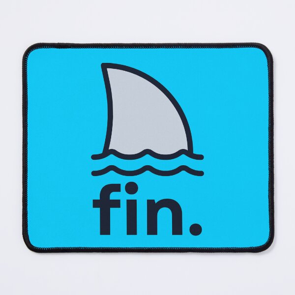 Item preview, Fin - Shark Fin Pun - Finished - Done - The End designed and sold by UniqqFactory.