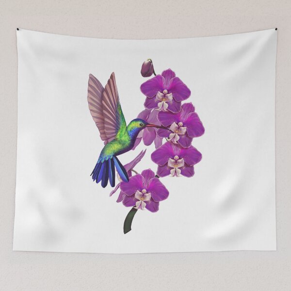Item preview, Hummingbird drinking from an orchid designed and sold by ElPerezosoCo.
