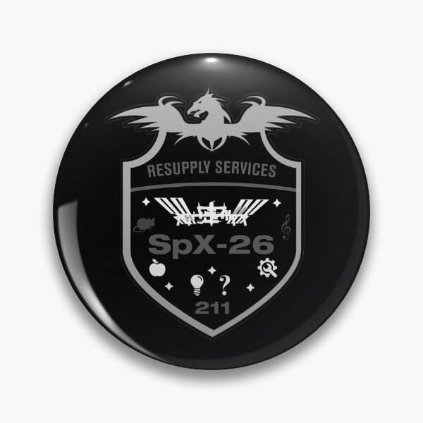 Item preview, SpaceX CRS-26 mission patch - Black and white designed and sold by trendistudio.