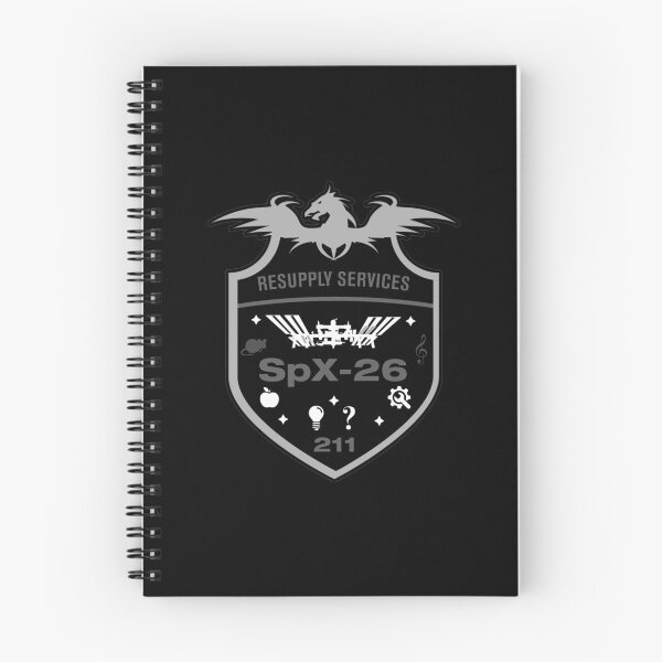 Item preview, SpaceX CRS-26 mission patch - Black and white designed and sold by trendistudio.