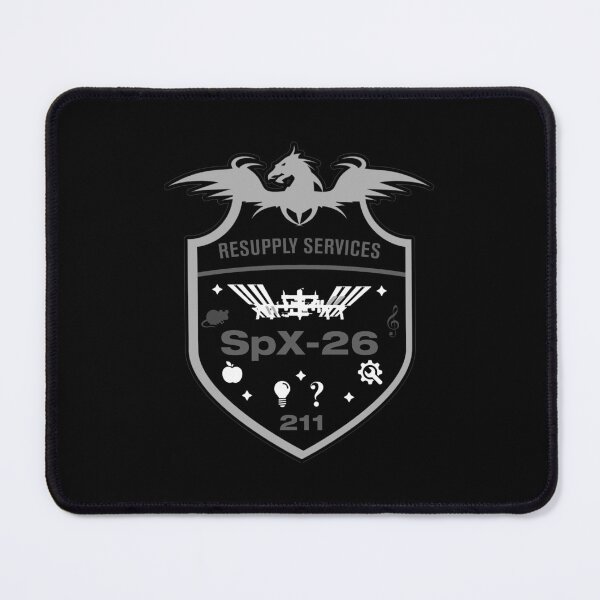 Item preview, SpaceX CRS-26 mission patch - Black and white designed and sold by trendistudio.