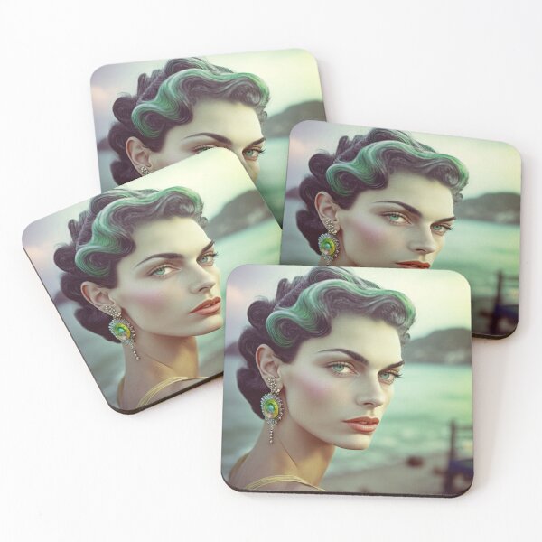 Item preview, Woman portrait, retro, futuristic designed and sold by jsebouvi.