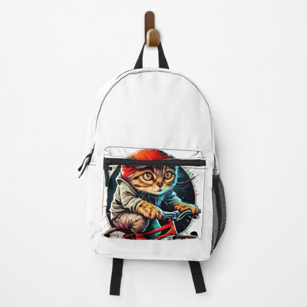 Item preview, Another mischievous kitten with red helmet, riding bicycle. designed and sold by TheBrainArt.