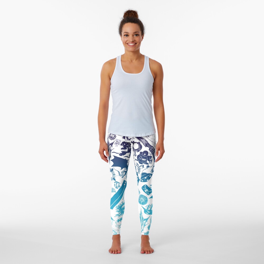 Moogle-verse (blue) Leggings