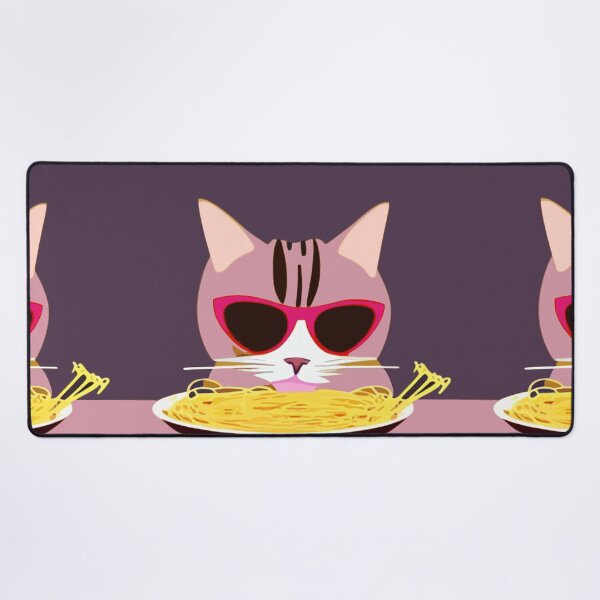Item preview, CAT EATING SPAGHETTI WEARING SUNGLASSES designed and sold by Kodexstore.