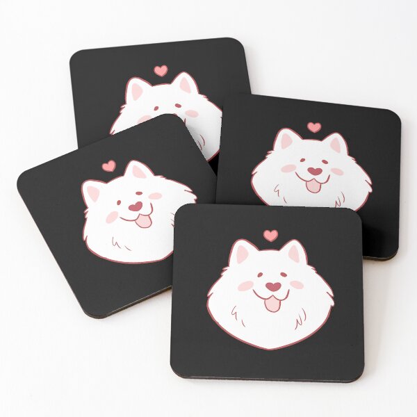 Item preview, Adorable samoyed dog face with a heart designed and sold by Yarafantasyart.