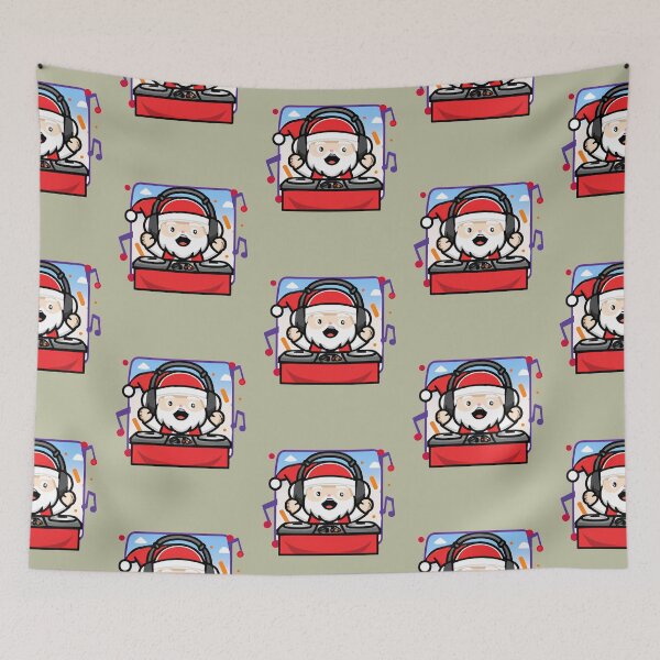 Item preview, DJ Santa, kawaii designed and sold by Taniyahmartin.
